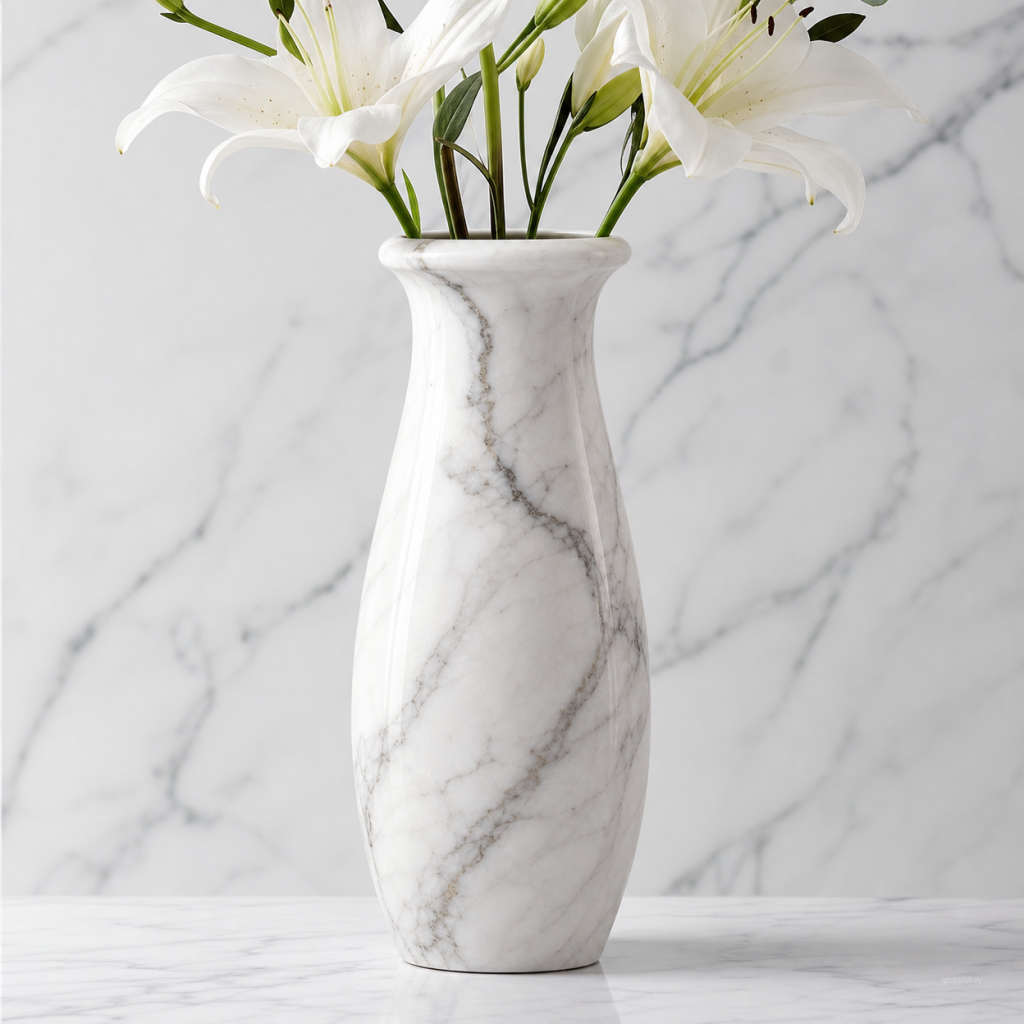 Elegant Marble Flower Vase