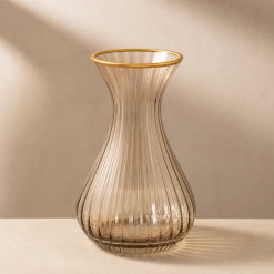 Luxe Gold Rim Vase