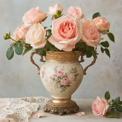 Antique Rose Vase