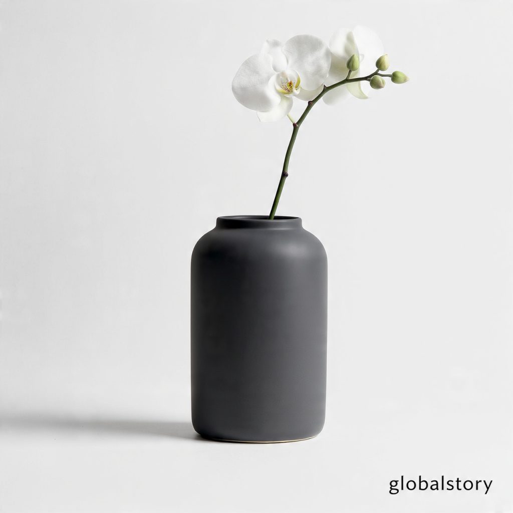 Sophisticated Matte Black Vase