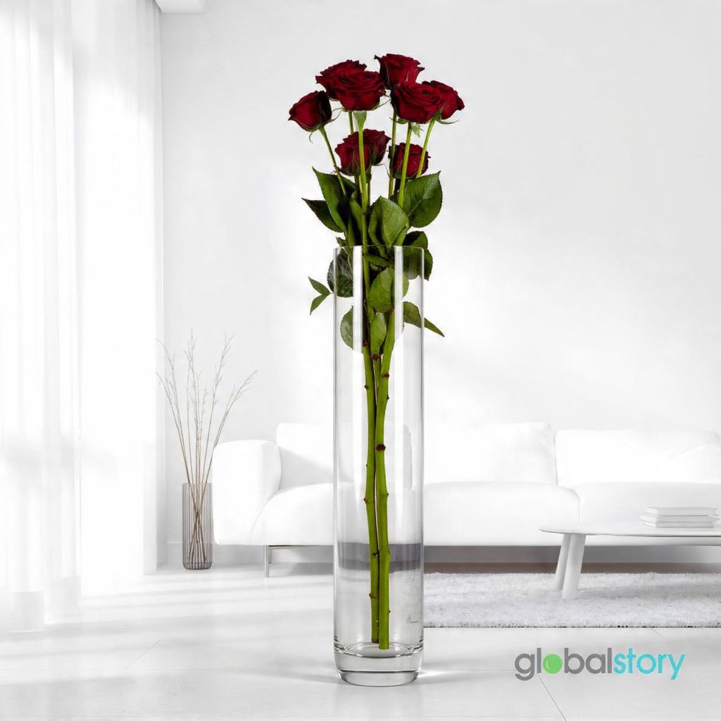 cylinder glass vase