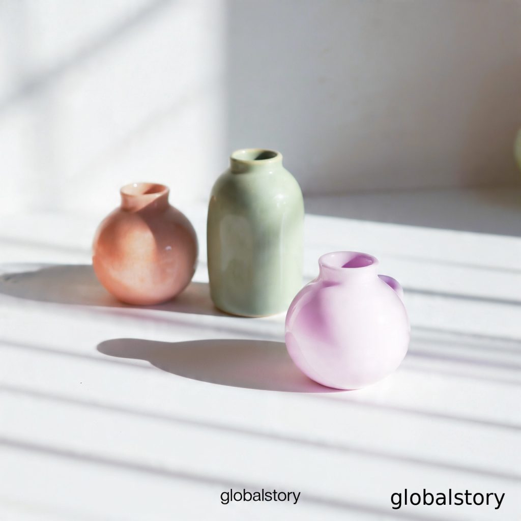 pastel ceramic vase
