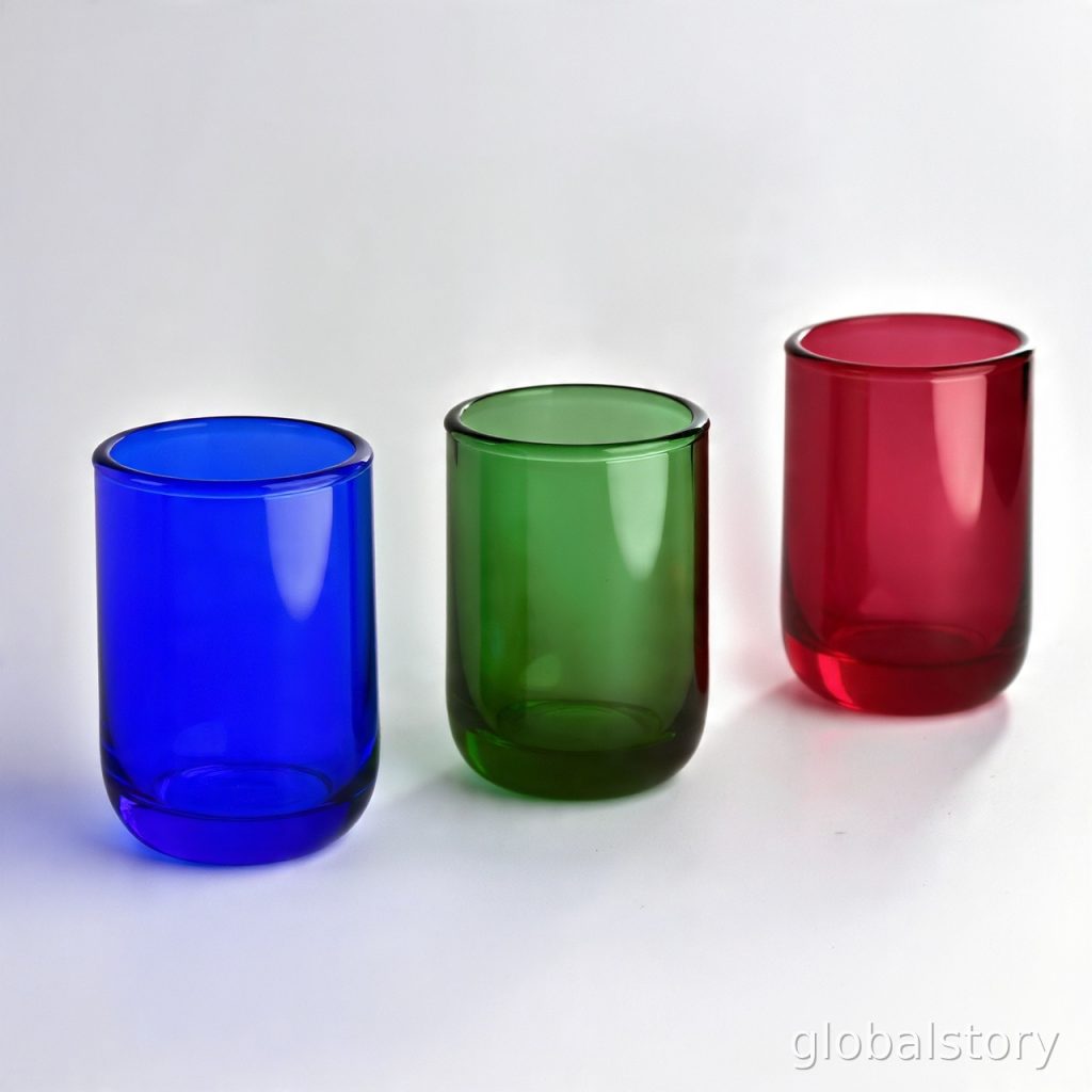 colored glass vase