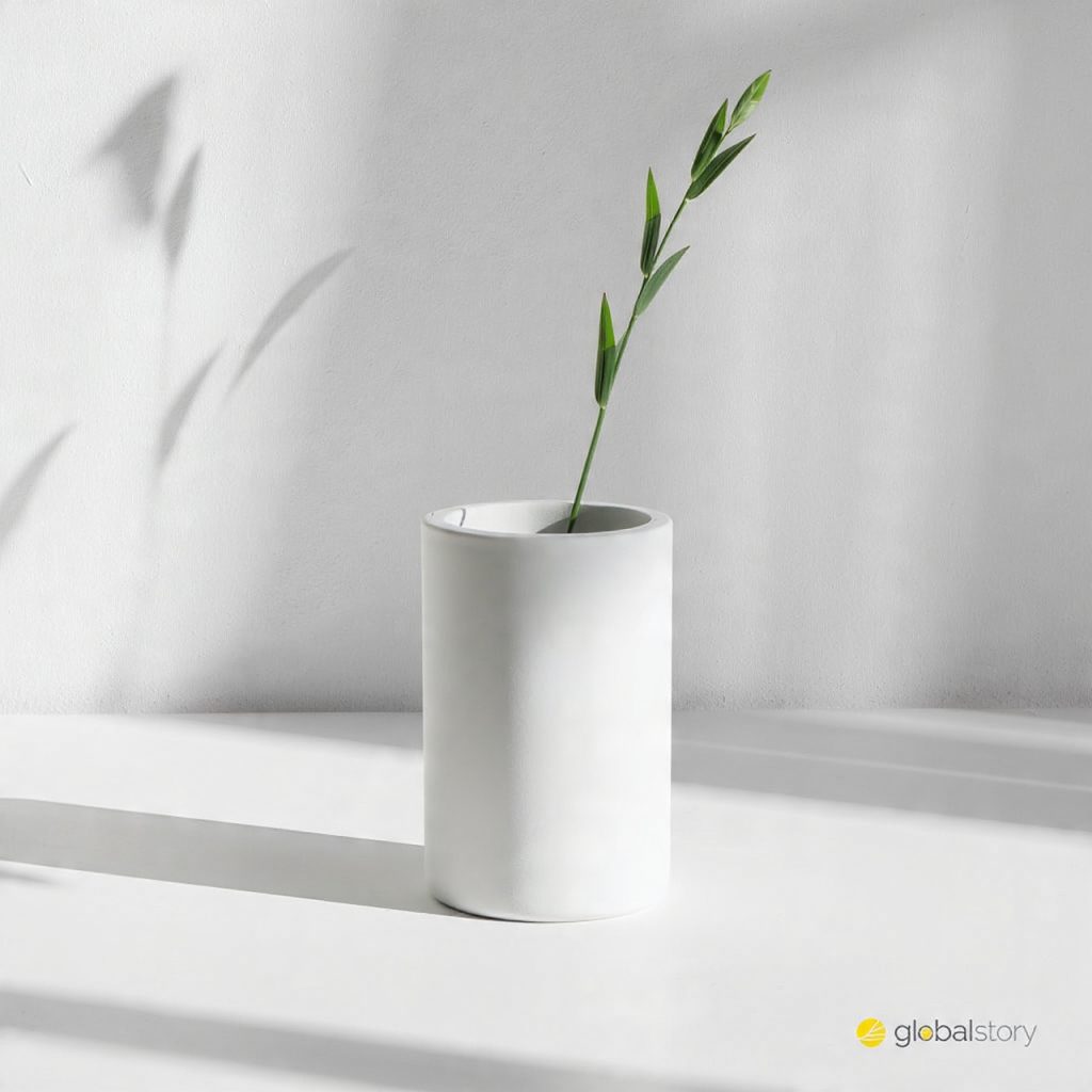 Minimalist Matte White Vase